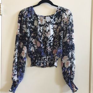Sheer Floral Blouse